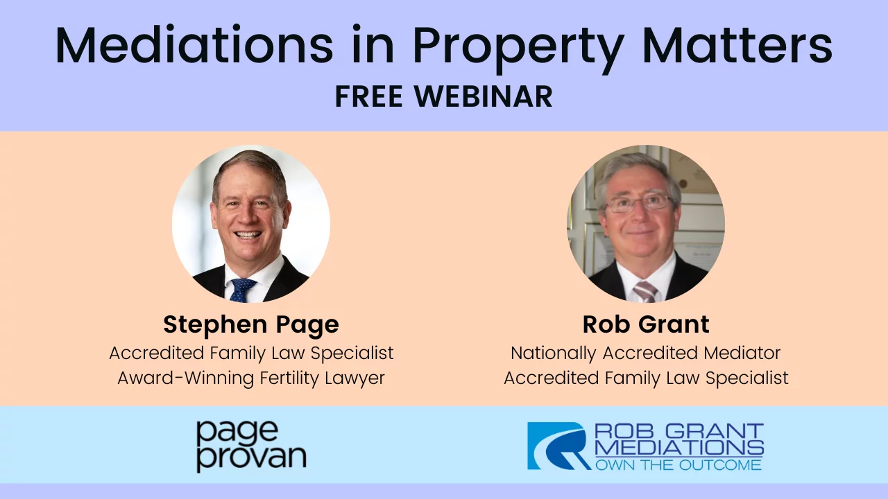 mediations in property matters Webinar