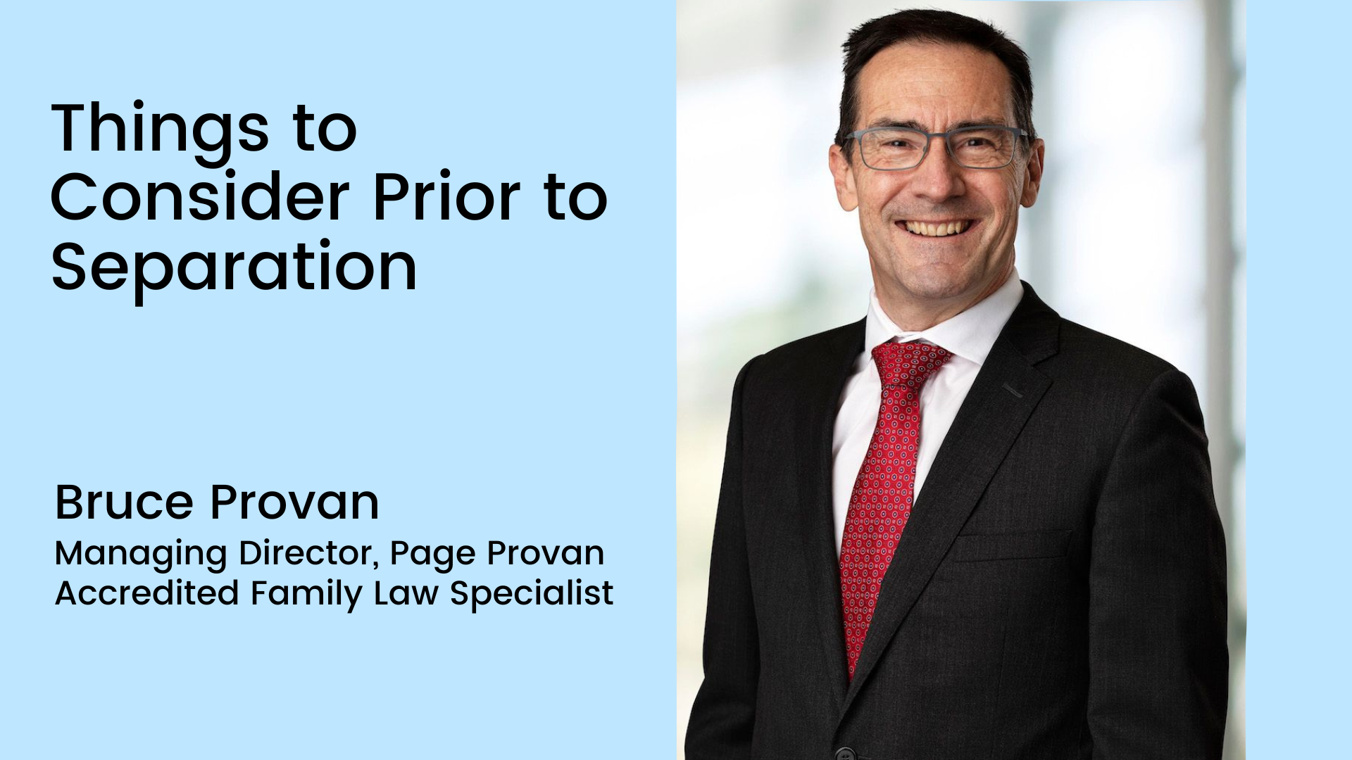 Things to Do Prior to Separation | Page Provan