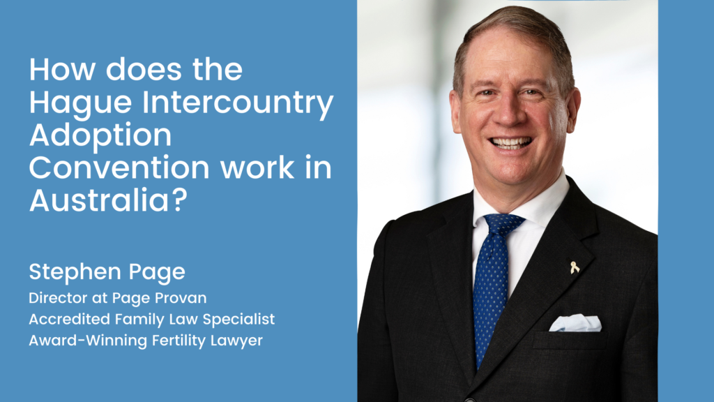 How does the Hague Intercountry Adoption Convention work in Australia?