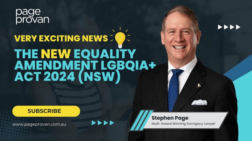 The New Equality Amendment LGBTQIA+ Act 2024 (NSW)