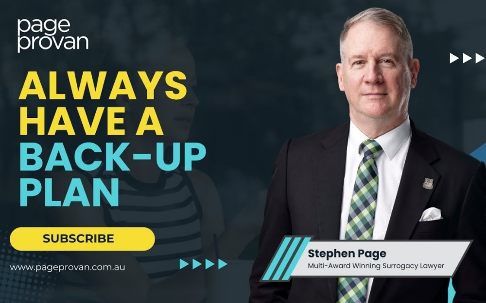 In Surrogacy, Always Have a Back-Up Plan