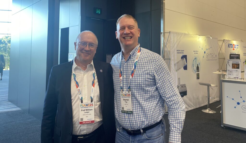 Stephen Page with Bill Ledger at FSANZ Conference 2025