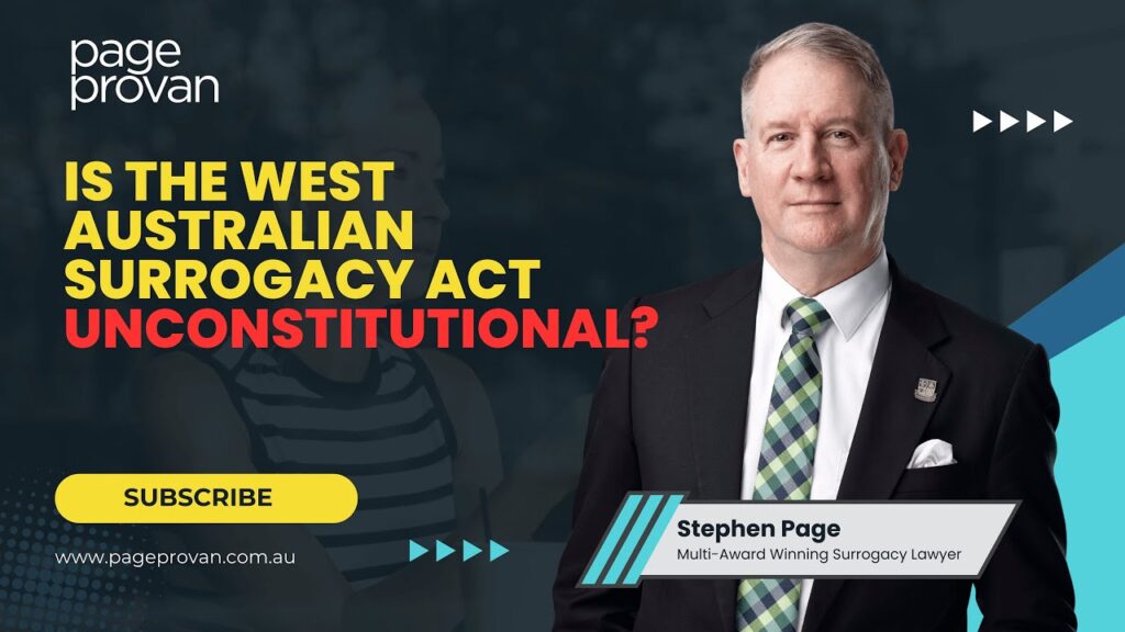 Is the West Australian Surrogacy Act Unconstitutional?